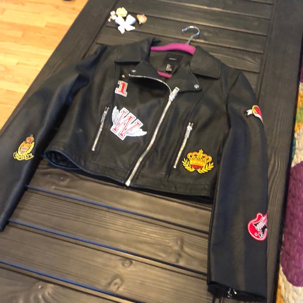 Faux Leather Motorcycle Jacket